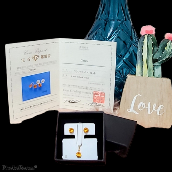 CITRIN Earrings & Pendant - Picture 5 of 5